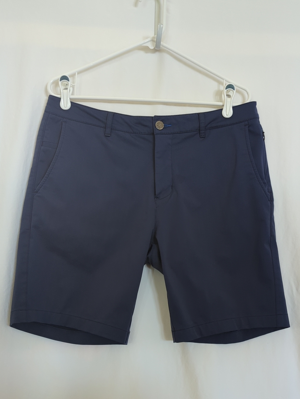 Twillory Navy Blue Performance Tailored Fit Shorts Men's Size 34 Tech Stretch